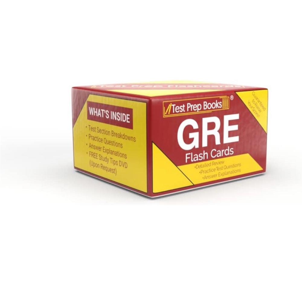 Test Prep Books GRE Prep Study Flashcards  And Practice Test Questions New NIB